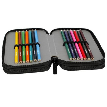 PIÓRNIK Z WYPOSAŻENIEM TRZYKOMOROWY CZARNY ZŁOTY