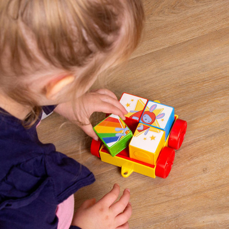 BING KRÓLICZEK POCIĄG CIUCHCIA KLOCKI SENSORYCZNE DŻWIĘKI FIGURKA