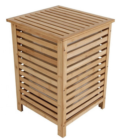 Kosz na pranie bambusowy jednokomorowy BAMBOO 40x40x57cm