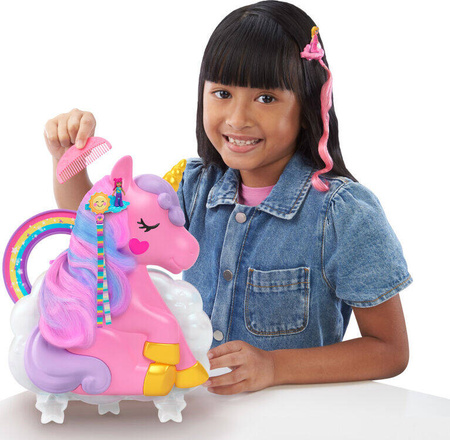 POLLY POCKET ZESTAW JEDNOROŻEC UNICORN SALON PIĘKNOŚCI MATTEL HKV51
