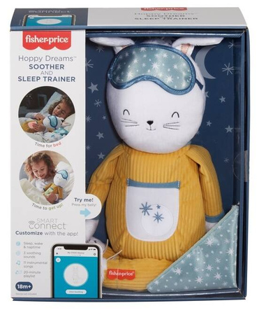 FISHER PRICE KRÓLICZEK USYPIANKA MASKOTKA APLIKACJA GMN58