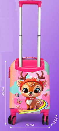 WALIZKA JELONEK MOTYLKI DLA DZIECI KABINOWA DO SAMOLOTU DZIECIĘCA PODRÓŻNA