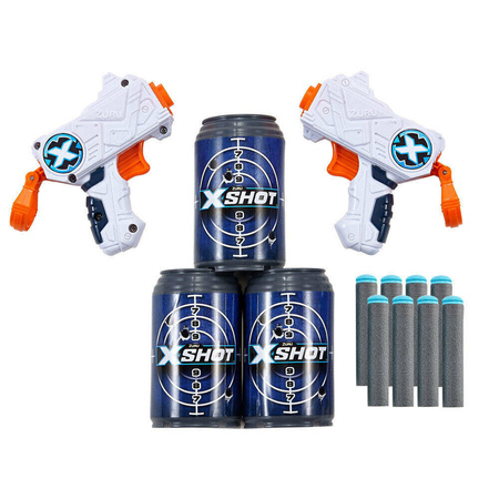 2x PISTOLET WYRZUTNIA ZURU X-SHOT STRZAŁKI PUSZKI