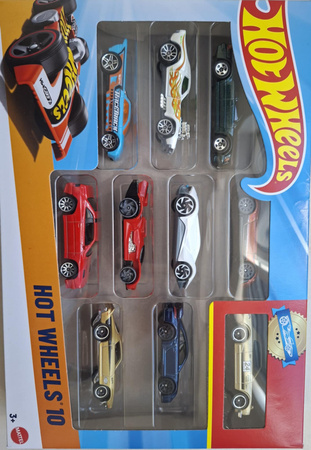 HOT WHEELS DZIESIĘCIOPAK ZESTAW PREZENTOWY 10 autek Hot Wheels 1:64