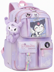 PLECAK SZKOLNY KUROMI TORNISTER PRZYPINKI Klasy 1-3 BRELOK 3-9