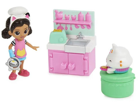 KOCI DOMEK GABI ZESTAW FIGURKI LUNCH KUCHNIA ŁASKOTEK LALECZKA GOTUJĄCA