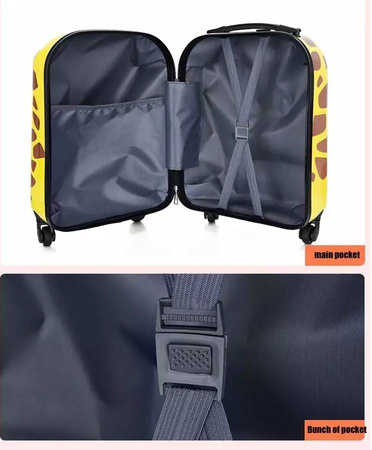 ŻYRAFA 3D WALIZKA DZIECI BAGAŻ PODRÓŻ KABINOWA ZOO