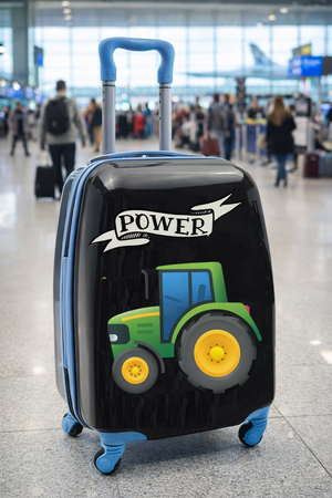 TRAKTOR FARMA CIĄGNIK WALIZKA DZIECIĘCA KABINOWA DZIECI BAGAŻ PODRÓŻNA