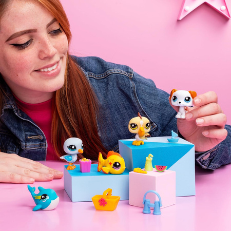 ZESTAW LITTLEST PET SHOP ZWIERZĄTKA BEACH BESTIES FIGURKI + AKCESORIA
