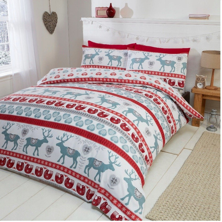 Święta Pościel świąteczna Renifer FLANELA 200x200