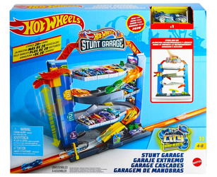 HOT WHEELS CITY STUNT GARAGE ZESTAW GARAŻ PARKING Z WINDĄ + autko