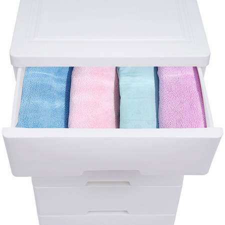 PLASTIKOWY POJEMNIK REGAŁ KOSZ NA ZABAWKI SZAFKA SZUFLADY 5 PÓŁEK