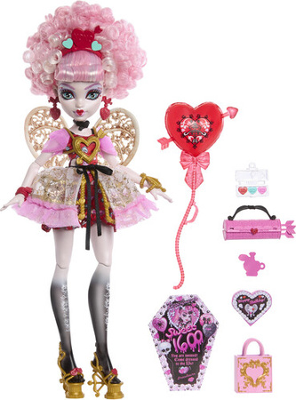 MONSTER HIGH LALKA CUPID ASTERIA STRASZYSŁODKIE URODZINY TOREBKA AKCESORIA