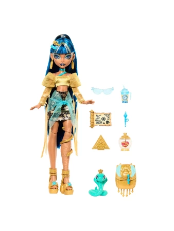 Monster High Lalka podstawowa Cleo De Nile zwierzątko Kobra Hissette HXH74