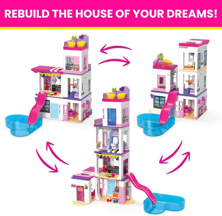 KLOCKI MEGA BARBIE COLOR REVEAL DOMEK MARZEŃ Dream House HHM01