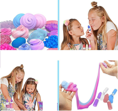 DUŻY ZESTAW SLIME GLUTY WALIZKA JEDNOROŻEC PACHNIE