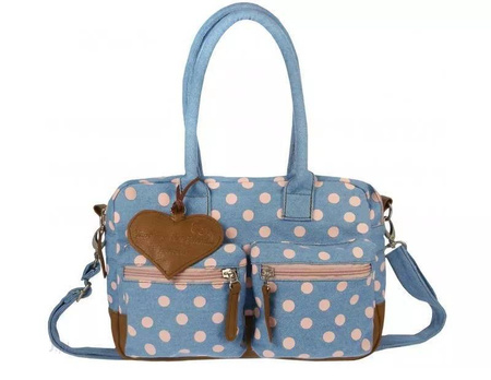 DUŻA TORBA TOREBKA KIESZENIE FRIENDS KROPKI