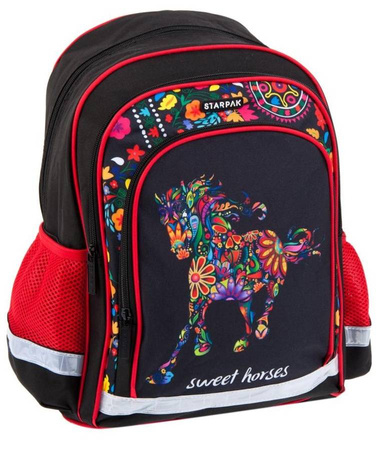 KOŃ KONIE FOLKLOR PLECAK SZKOLNY TORNISTER DZIECI