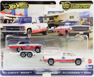 HOT WHEELS Team Transport #68 HRV42 63 Chevy Nova & 88 Chevy Silverado 3500