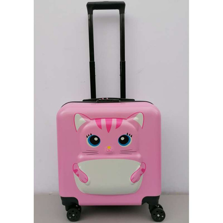 KOT KOTEK WALIZKA 3D DZIECIĘCA BAGAŻ SZYFR DLA DZIECI