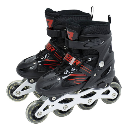 ROLKI CZARNE REGILOWANE 35 38 KAUCZUK DLA DZIECI