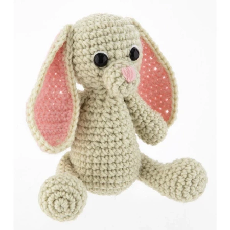 ZESTAW DO SZYDEŁKOWANIA POCZĄTKUJĄCYCH PREZENT MASKOTKA KRÓLIK KREATYWNY