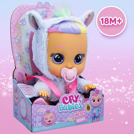 CRY BABIES LALKA JENNA DRESSY PŁACZĄCY BOBAS WŁOSY PŁACZĄCA LALKA