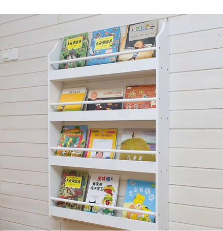 REGAŁ ŚCIENNY DREWNIANY NA KSIĄŻKI DLA DZIECI BIURA PÓŁKA PÓŁKI