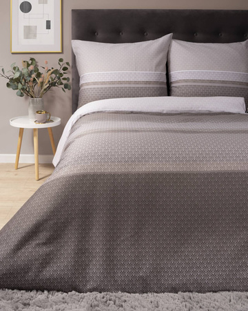 BEŻOWA BRĄZOWA POŚCIEL Bawełna satynowa 220X200