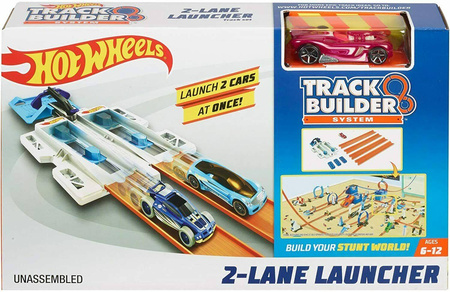 TOR HOT WHEELS ZESTAW PODWÓJNA WYRZUTNIA + AUTO