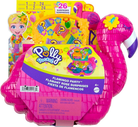Polly Pocket PINIATA FLAMING ZESTAW 26 Niespodzianek HJN76
