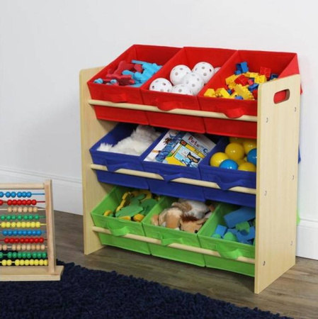 KOLOROWY REGAŁ ORGANIZER POJEMNIKI ZABAWKI DZIECI