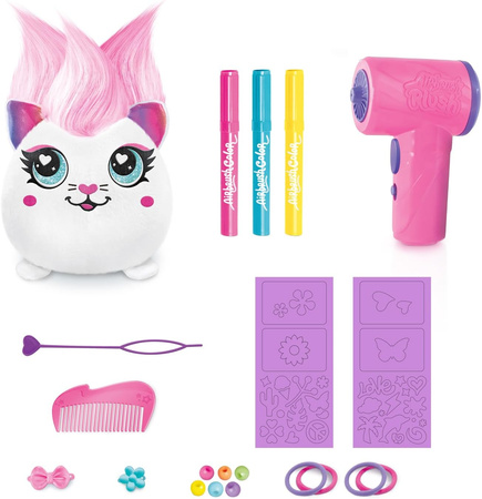 AIRBRUSH PLUSH POKOLORUJ PLUSZAKA ZESTAW FRYZURY KOTEK KOT AEROGRAF
