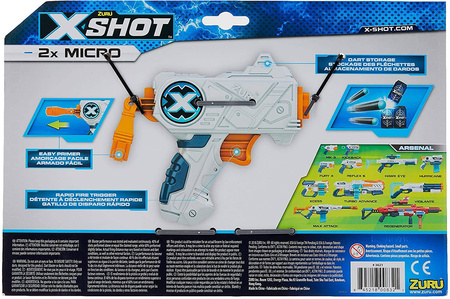2x PISTOLET WYRZUTNIA ZURU X-SHOT STRZAŁKI PUSZKI