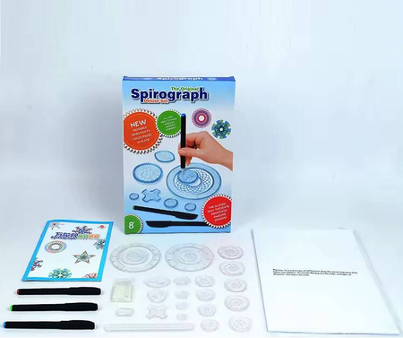 SPIROGRAF MEGA ZESTAW KREATYWNY PISAKI DO RYSOWANIA 3D SZABLONY