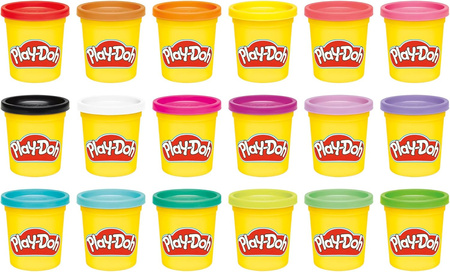 PLAY DOH CIASTOLINA zestaw 18 kolorowych tub G0522