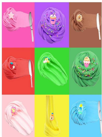 MASA PLASTYCZNA ZESTAW DO ROBIENIA SLIME GLUTÓW BUTTER AKCESORIA FLUFFY