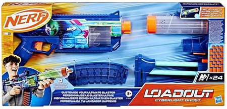 Nerf Loadout Pistolet Ghost świeci Wyrzutnia Blaster 24 strzałki G1824