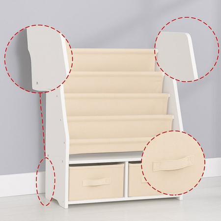 REGAŁ NA KSIĄŻKI SZAFKA ORGANIZER DLA DZIECI STOJAK PÓŁKA Biblioteczka