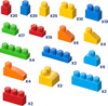 Klocki Mega Bloks Deluxe Zestaw klocków w torbie duże 150 szt. CNM43