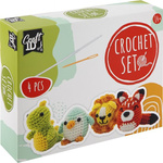 Zestaw do szydełkowania 4 ZWIERZAKI zestaw kreatywny mix DIY CraftID