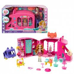 ENCHANTIMALS ZESTAW DOMEK AUTO MOBILNE STUDIO MODY+ LALKA KOTEK HPB34