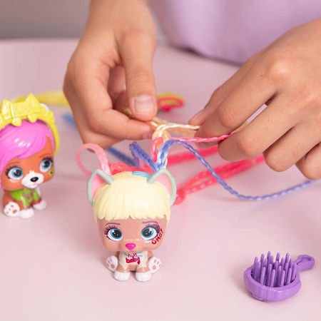 VIP PETS MINI FANS BOW POWER S5 LALKA PIESEK FIGURKA Długie Włosy COCO