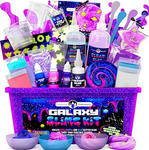ZESTAW GALAXY SLIME GLUTY MASA WALIZKA ŚWIECI W CIEMNOŚCI