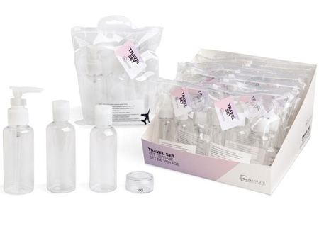Zestaw pojemników podróżnych na kosmetyki do samolotu  Kosmetyczka