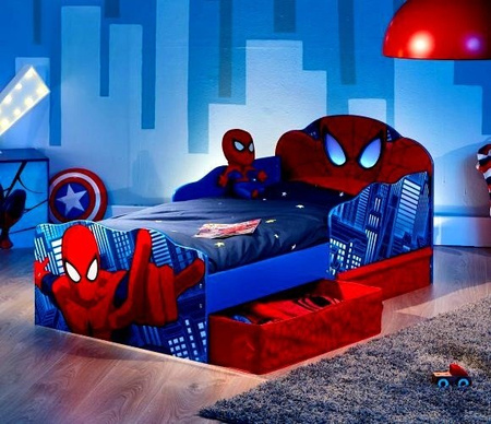 SPIDERMAN SPIDER MAN ŁÓŻKO łÓŻECZKO DZIECI ŚWIECI