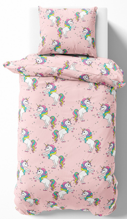 POŚCIEL 140x200 JEDNOROŻEC UNICORN DLA DZIECI MŁODZIEŻOWA