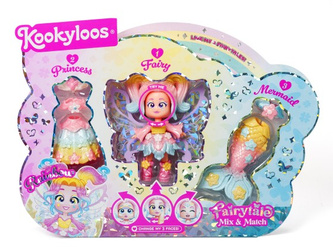 KOOKYLOOS Fairytale Mix & Match lalka Fairy Princess Mermaid z 3 strojami
