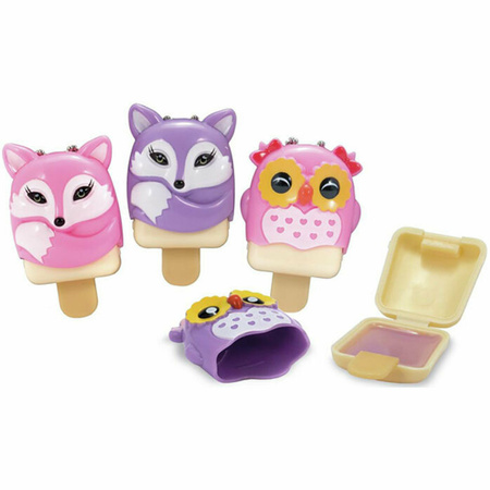 ZWIERZĘTA SOWA LISEK LODY BALSAM DO UST DLA DZIECI BRELOK