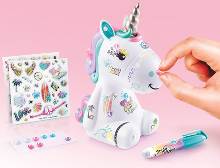 ŚWIECĄCY JEDNOROŻEC DIY DO DEKOROWANIA MALOWANIA 60 NAKLEJEK SKARBONKA